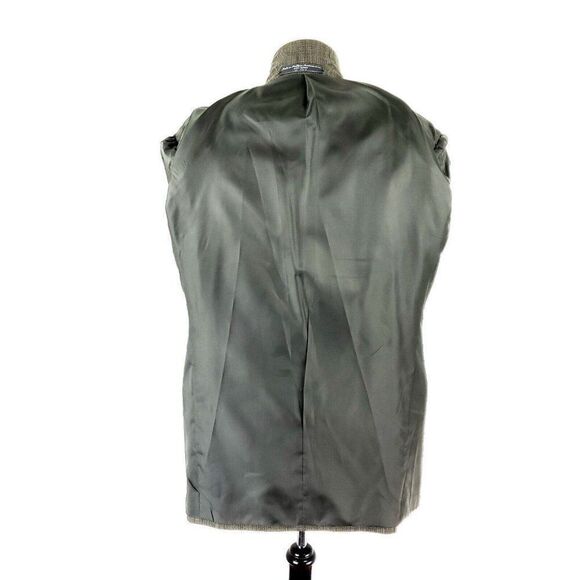 Cricketeer Wool 2 Button Sport Coat 40L Tan Glen Plaid Blazer - Picture 11 of 11